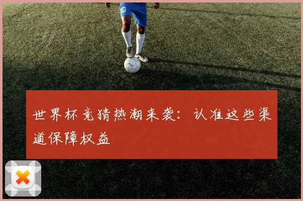 世界杯竞猜热潮来袭：认准这些渠道保障权益